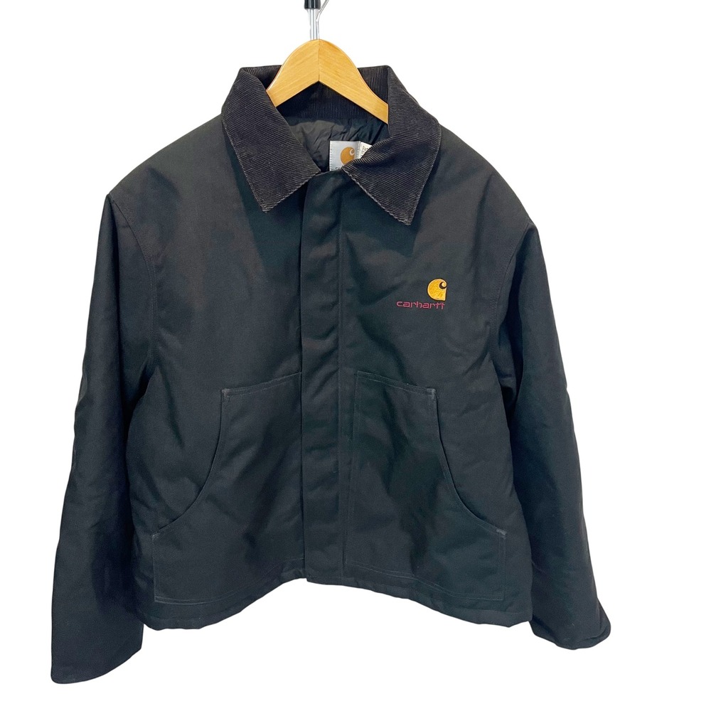 Vintage Carhartt Arctic Jacket J20 Black Nylon Union Corduroy Gorpcore Size XL‎